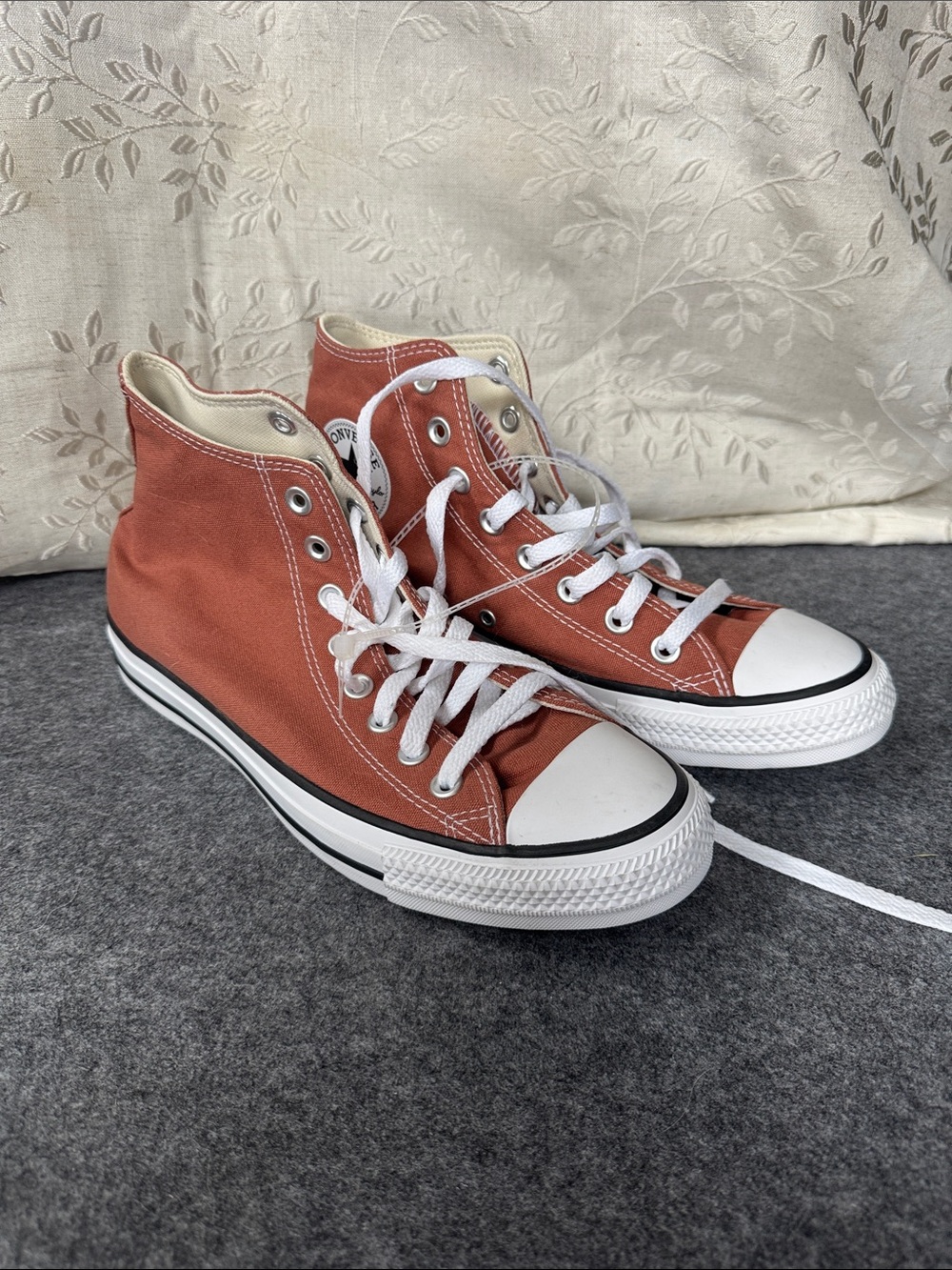 Converse High Top Canvas Sneakers - Rust Orange